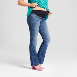 Crossover Panel Bootcut Maternity Jeans